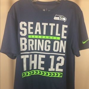 Nike Mens L Seattle Seahawks Athletic T